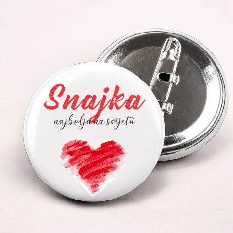 Snajka najbolja na svijetu - Bedževi – proizvod sa printom