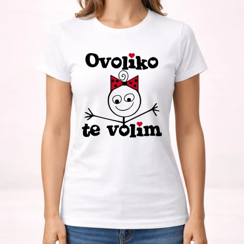 Ovoliko te volim - Ona - Majica - Ženska – proizvod sa printom