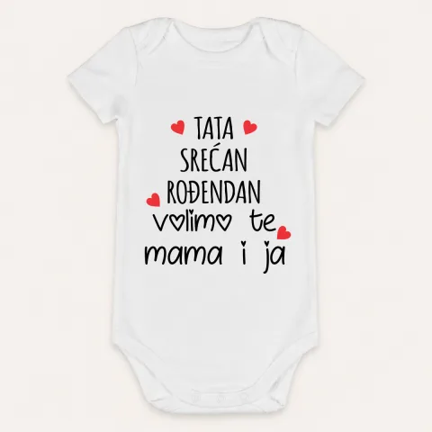 Tata srećan ti rođendan! Volimo te mama i ja - Bebi bodi – izdelek sa printom
