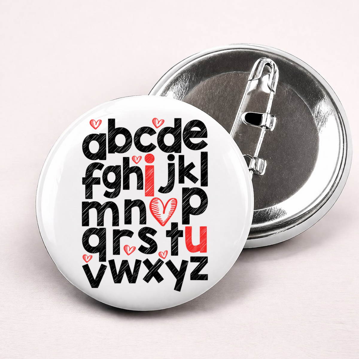 I love you - Bedževi – prikaz izdelka