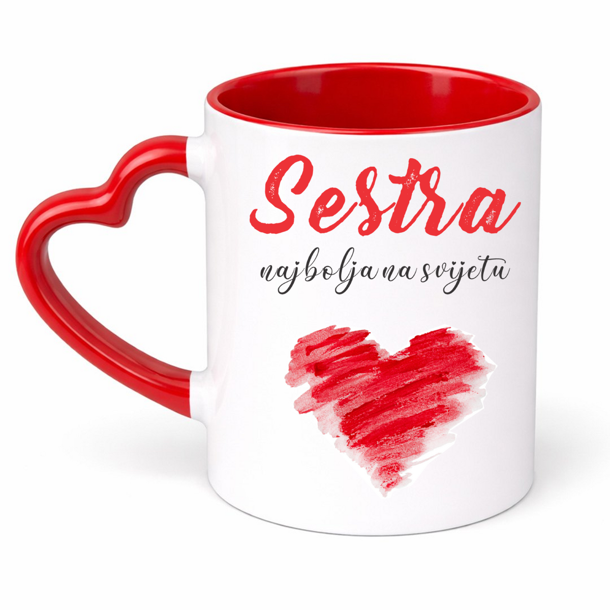 Sestra najbolja na svijetu - Šolja Srce – prikaz proizvoda